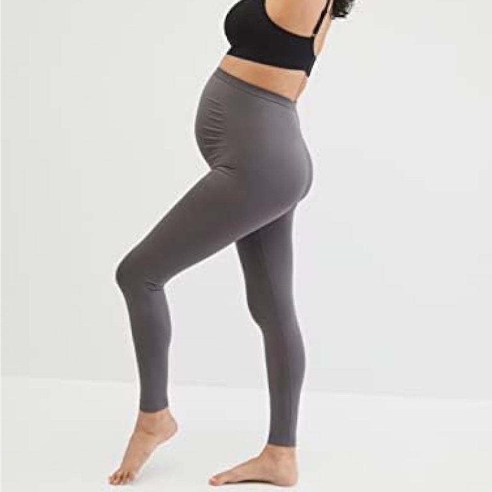NWT Motherhood Maternity Seamless Over Belly Compression Comfort Waist Leggings